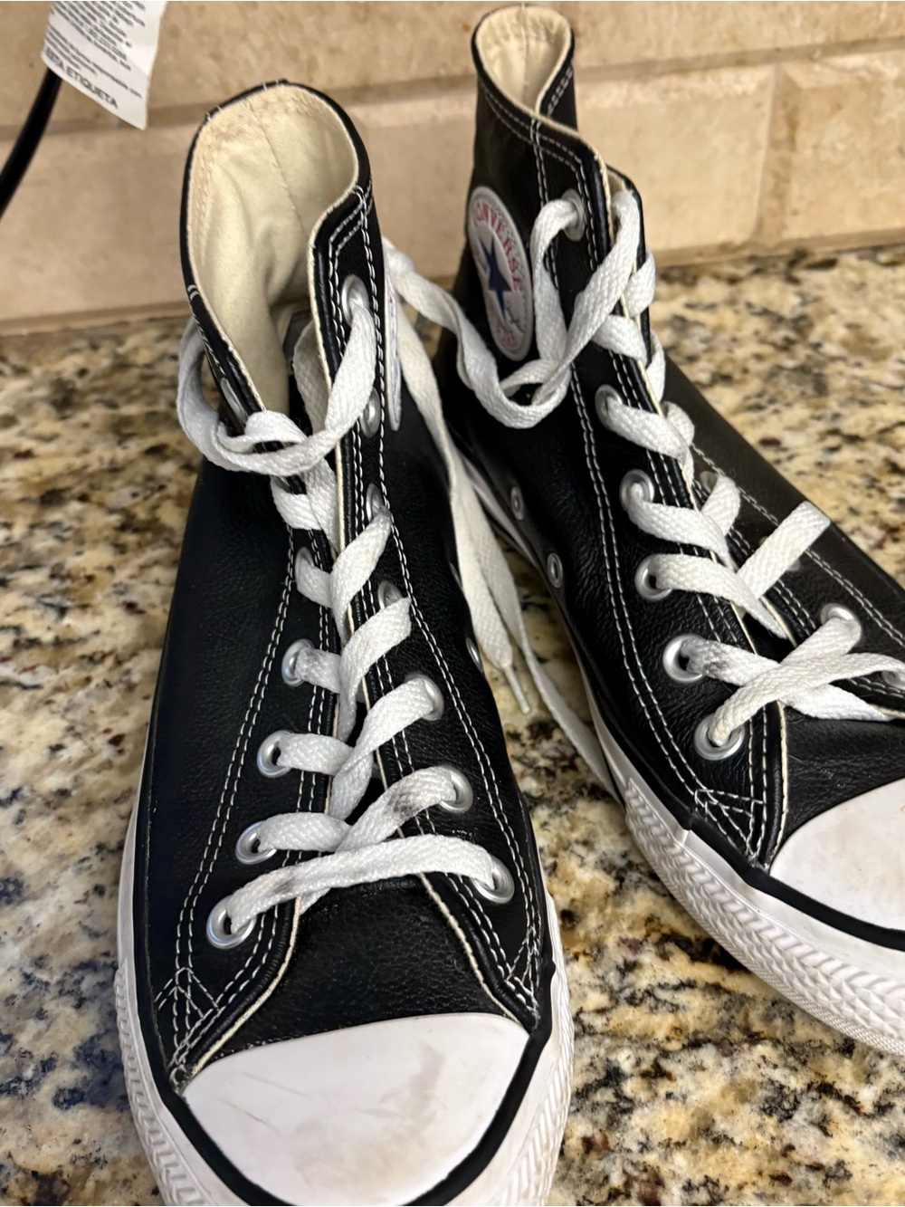 Converse Black and White High-Top Athletic Sneakers